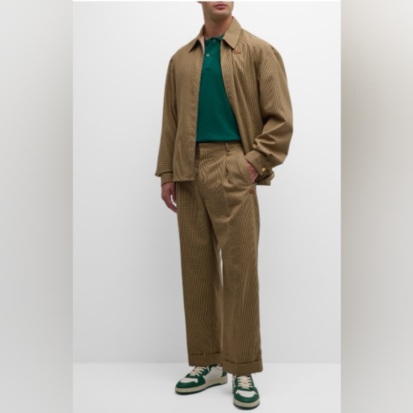 パンツ LE FLEUR x LACOSTE BEIGE PLEATED TROUSER Lacoste X Le Fleur Chino Beige  Casual Pants Lacoste Golf le Fleur × Lacoste pants